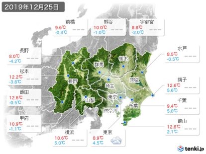 12月25日 関東天気