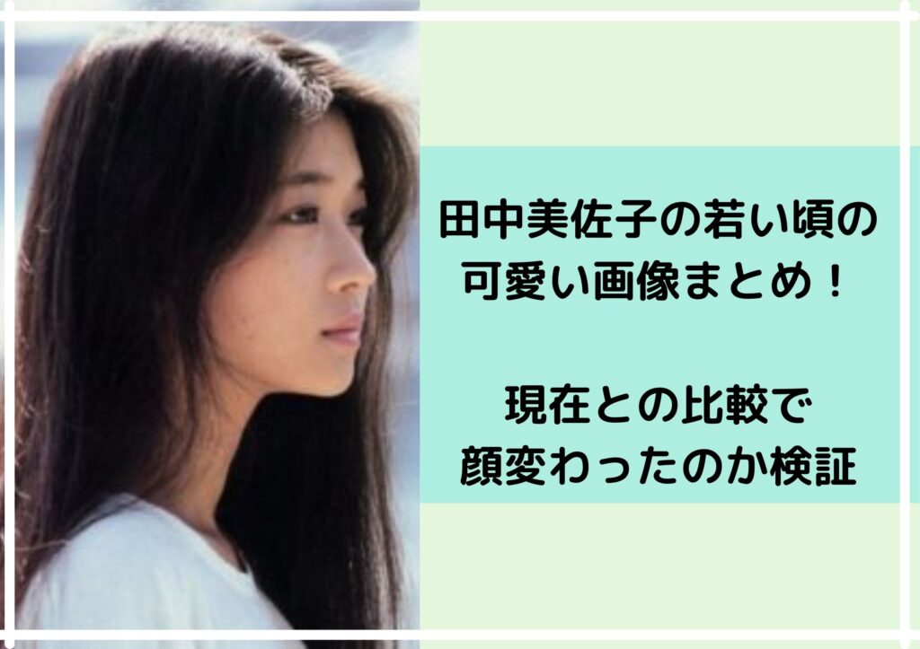 田中美佐子の若い頃の可愛い画像まとめ 現在との比較で顔変わったのか検証 トレンディ伝伝