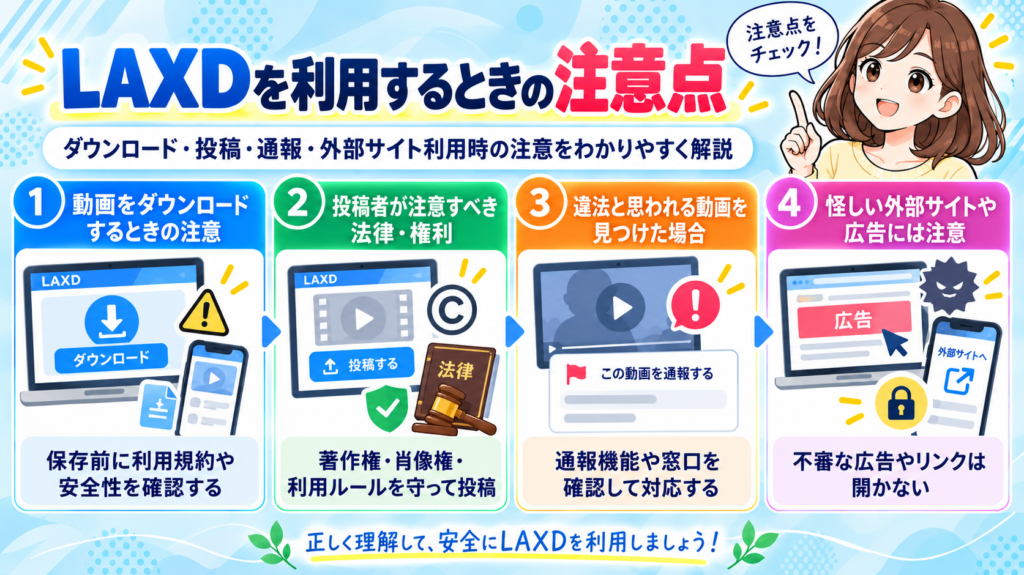 LAXDを利用するときの注意点