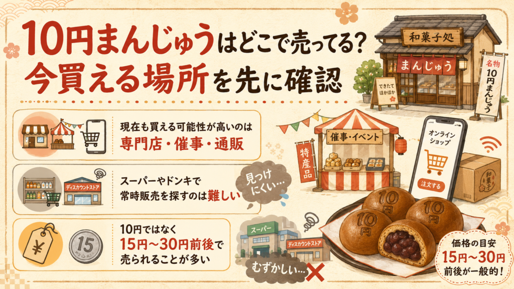 10円まんじゅう どこで売ってる