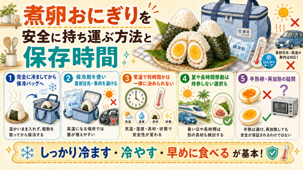 煮卵おにぎり食中毒