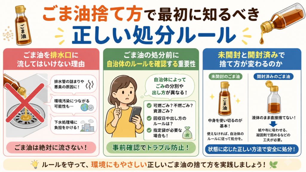 ごま油捨て方