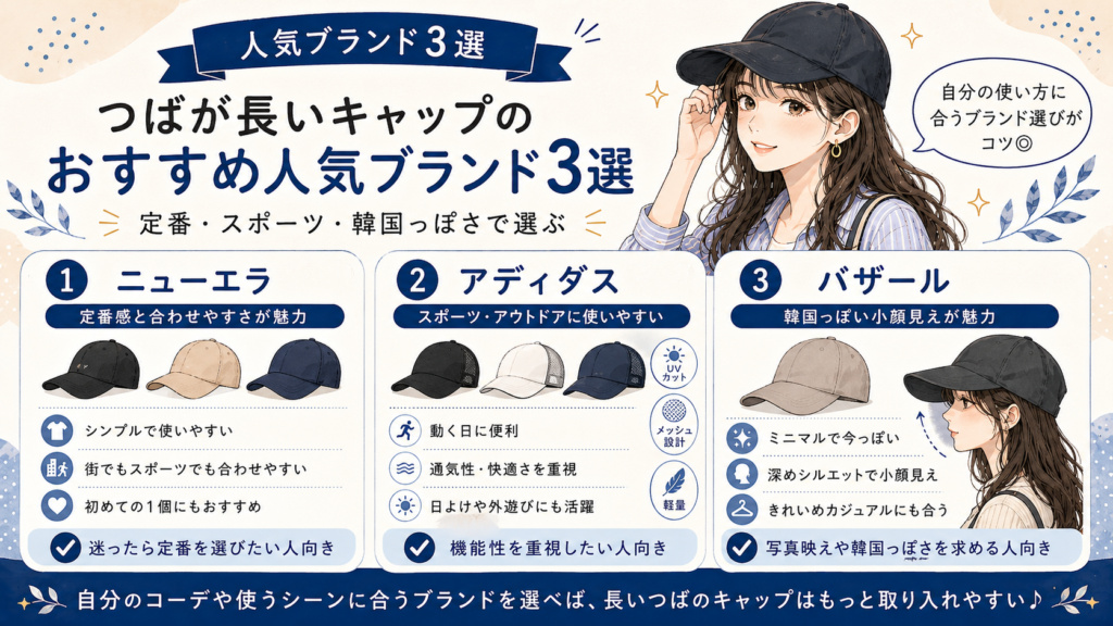 キャップ つば 長い ダサい