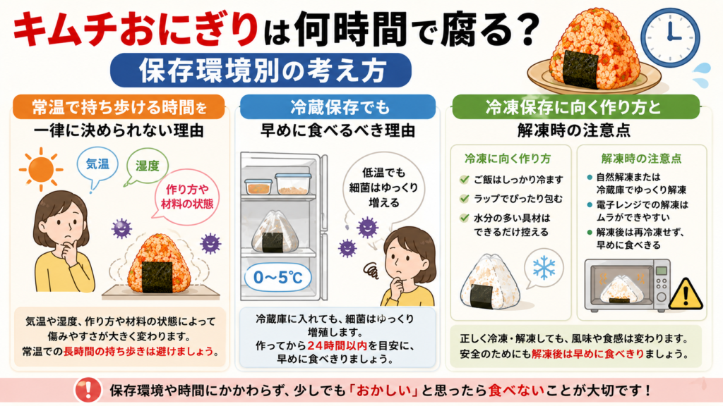 キムチおにぎり 腐る