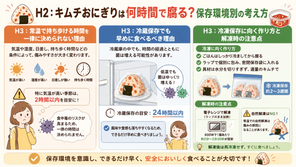 キムチおにぎり 腐る