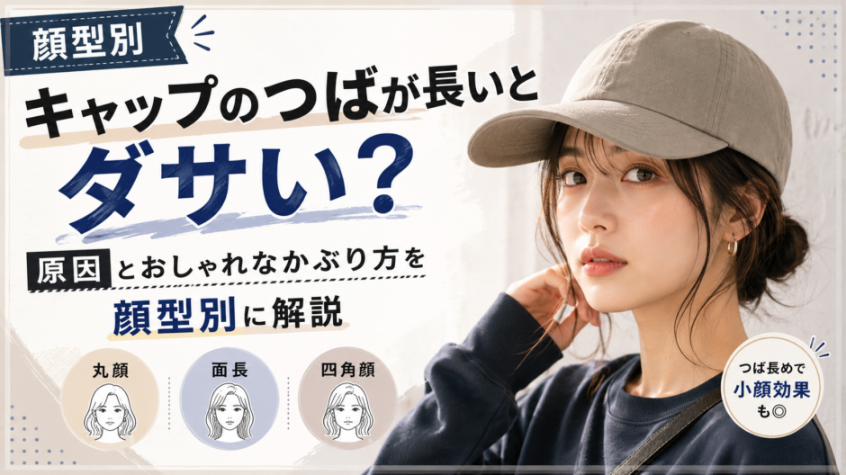 キャップ つば 長い ダサい