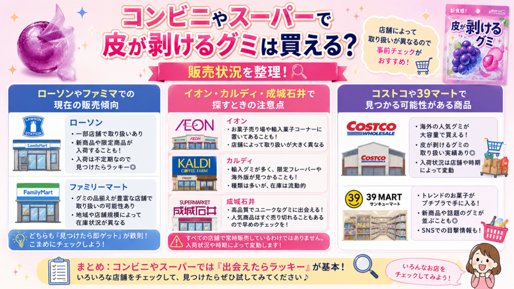 皮が剥けるグミ どこで売ってる