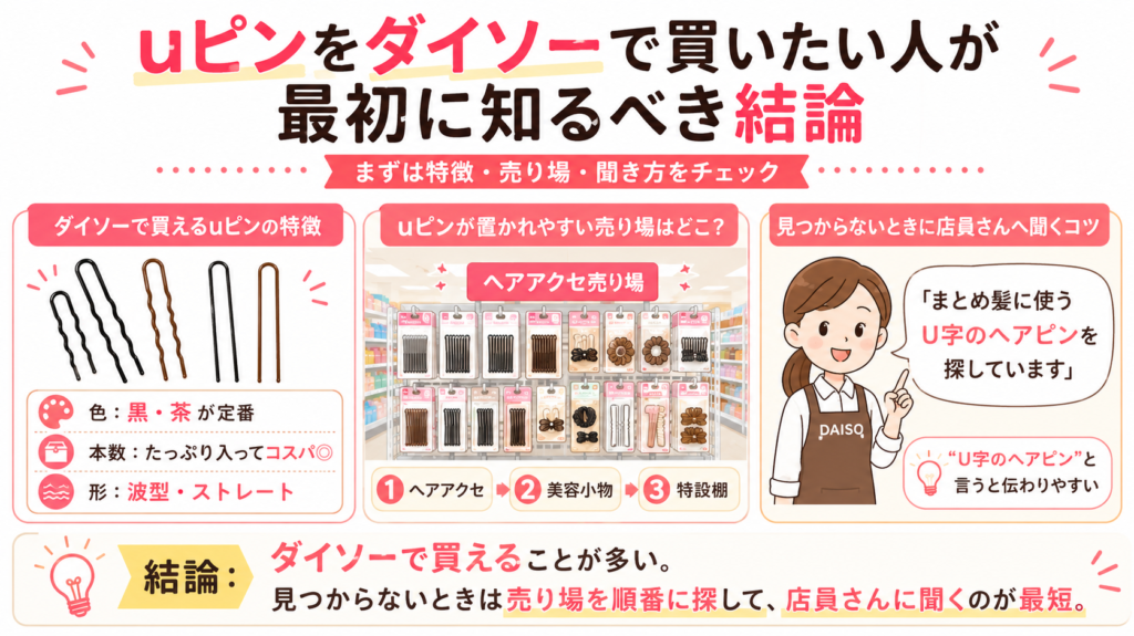 uピン ダイソー