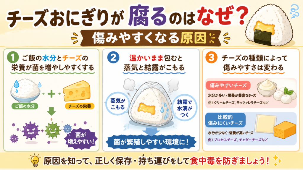 チーズおにぎり 腐る