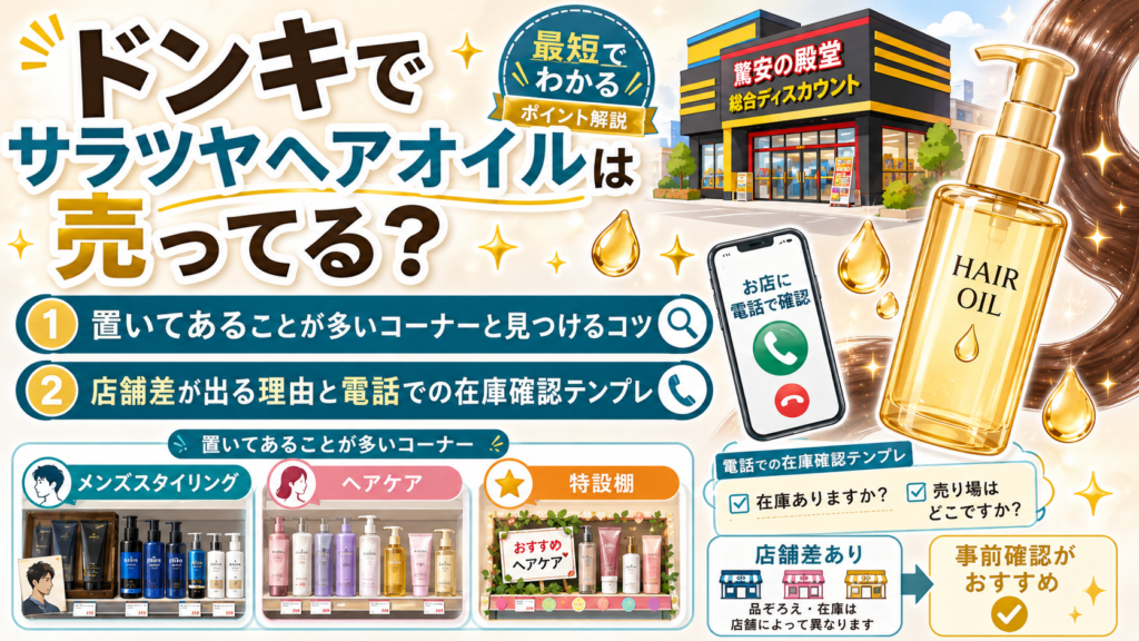 サラツヤ ヘアオイル 売ってる場所