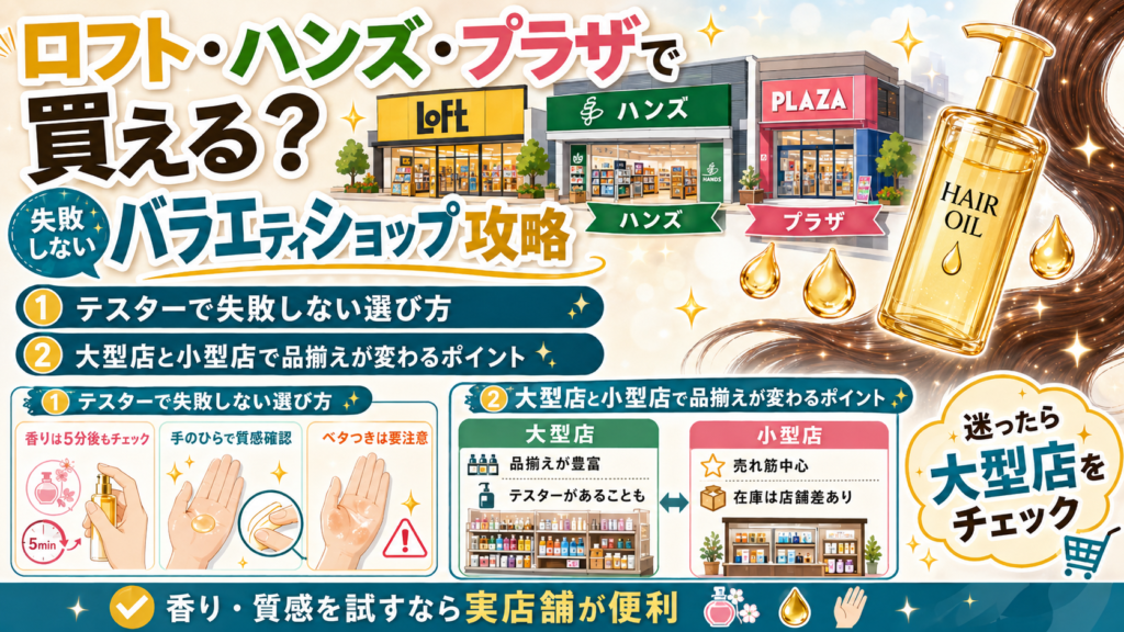サラツヤ ヘアオイル 売ってる場所