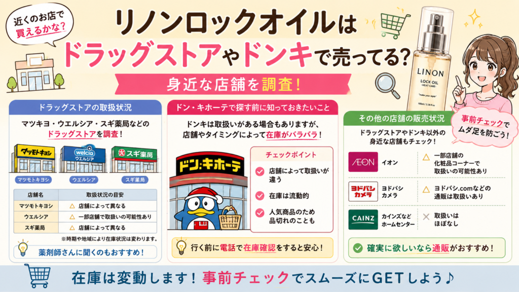 リノンロックオイル どこで売ってる