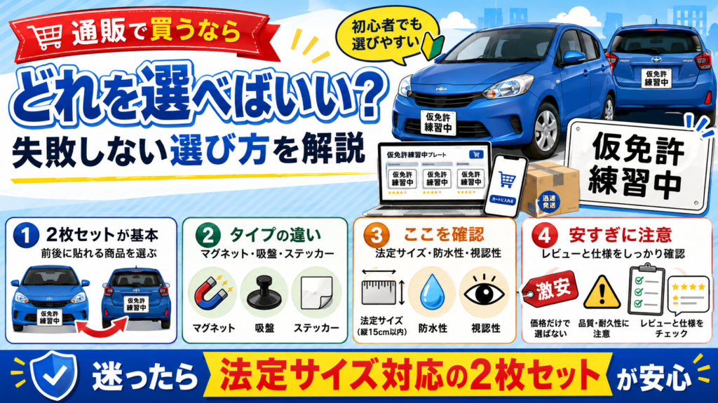 仮免許練習中 プレート どこで売ってる