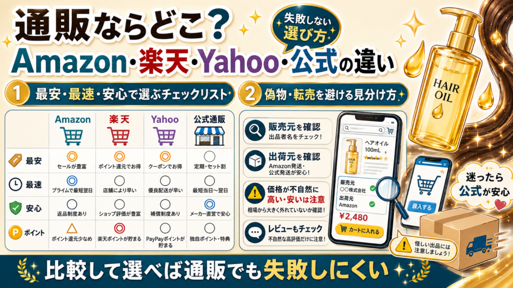 サラツヤ ヘアオイル 売ってる場所