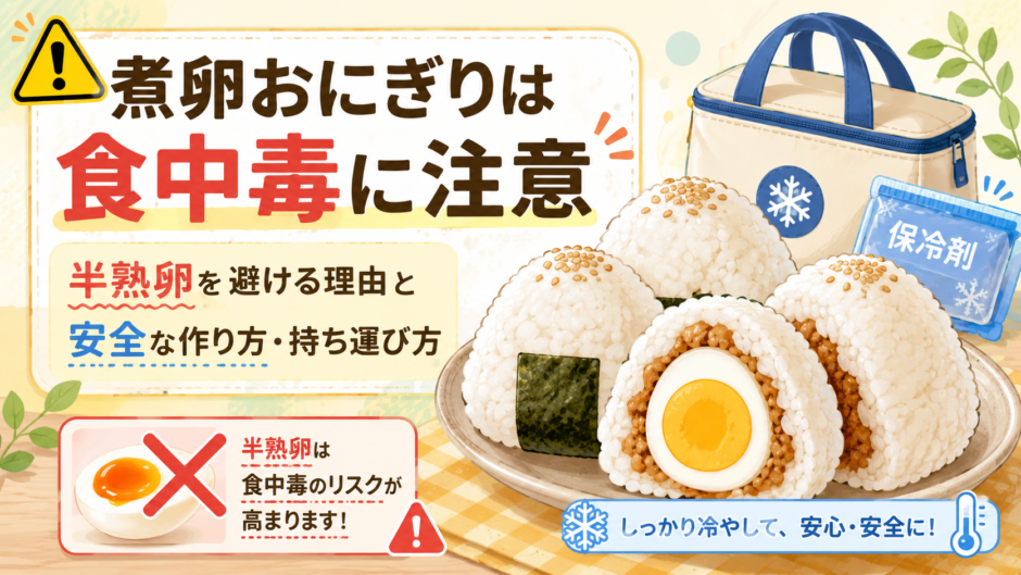 煮卵おにぎり食中毒