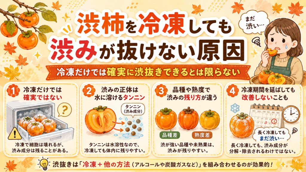 渋柿 冷凍 失敗