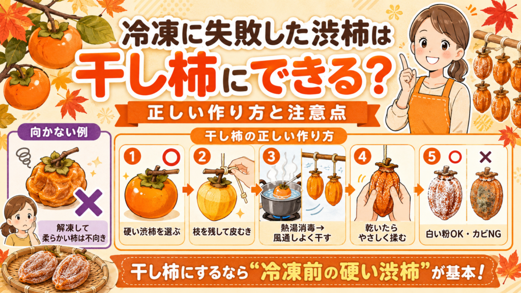 渋柿 冷凍 失敗