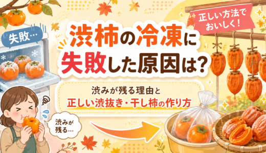 渋柿の冷凍に失敗した原因は？渋みが残る理由と正しい渋抜き・干し柿の作り方
