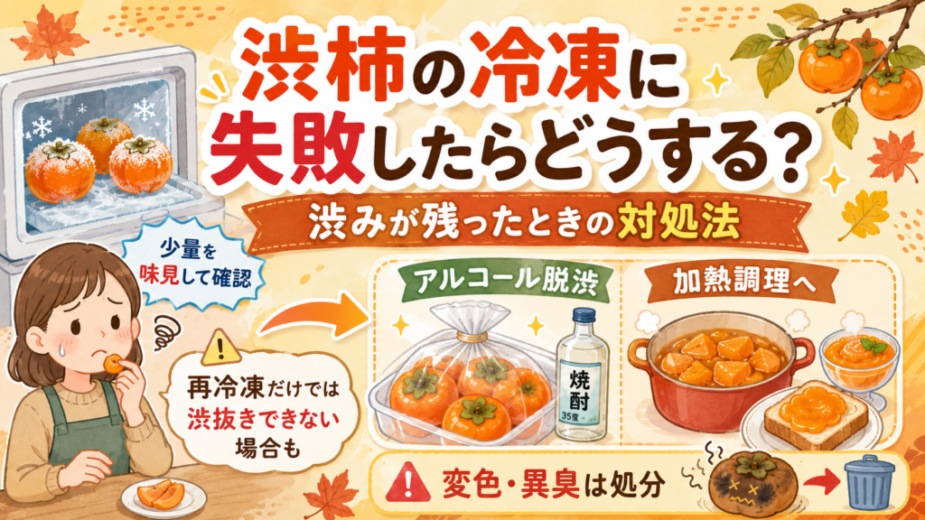 渋柿 冷凍 失敗