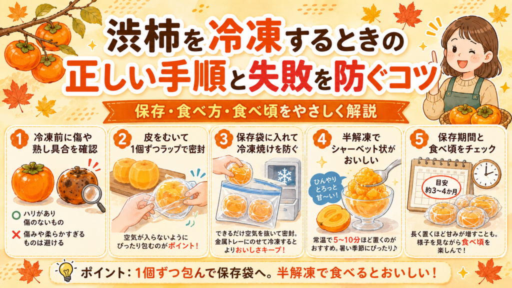 渋柿 冷凍 失敗