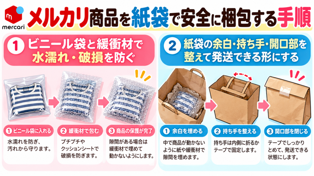 メルカリ紙袋梱包の安全ガイド