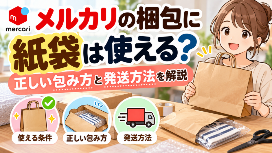 メルカリ紙袋梱包ガイド
