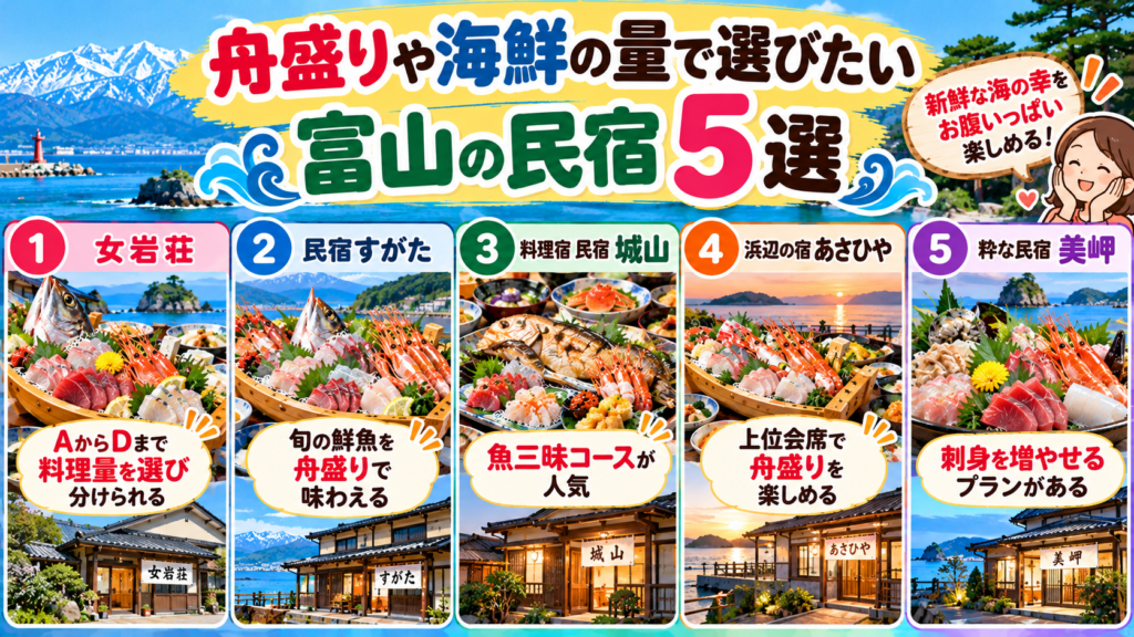 富山の海鮮民宿おすすめ5選