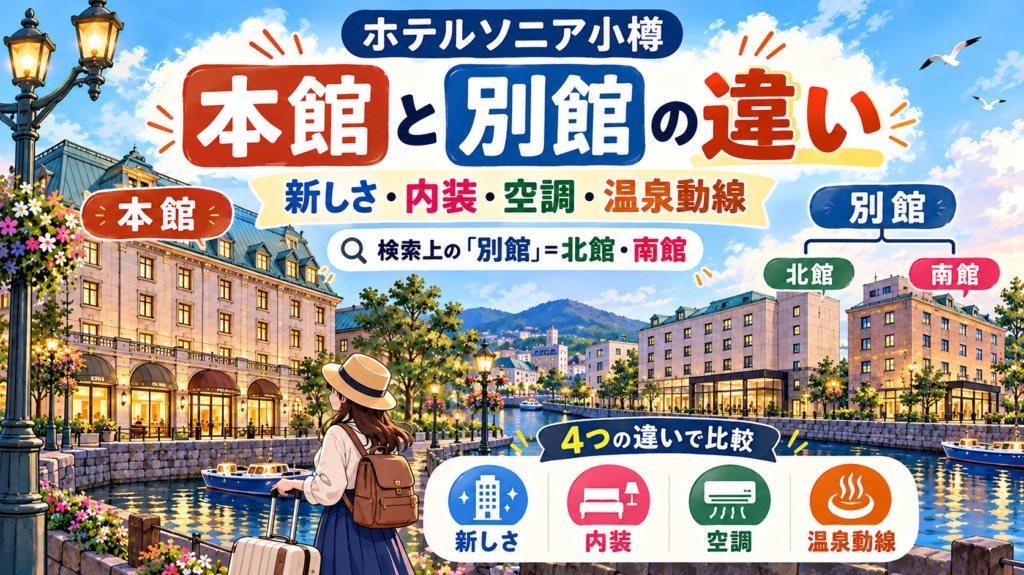 小樽運河ホテル本館と別館比較