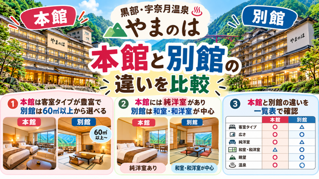 黒部宇奈月温泉 本館・別館比較ガイド